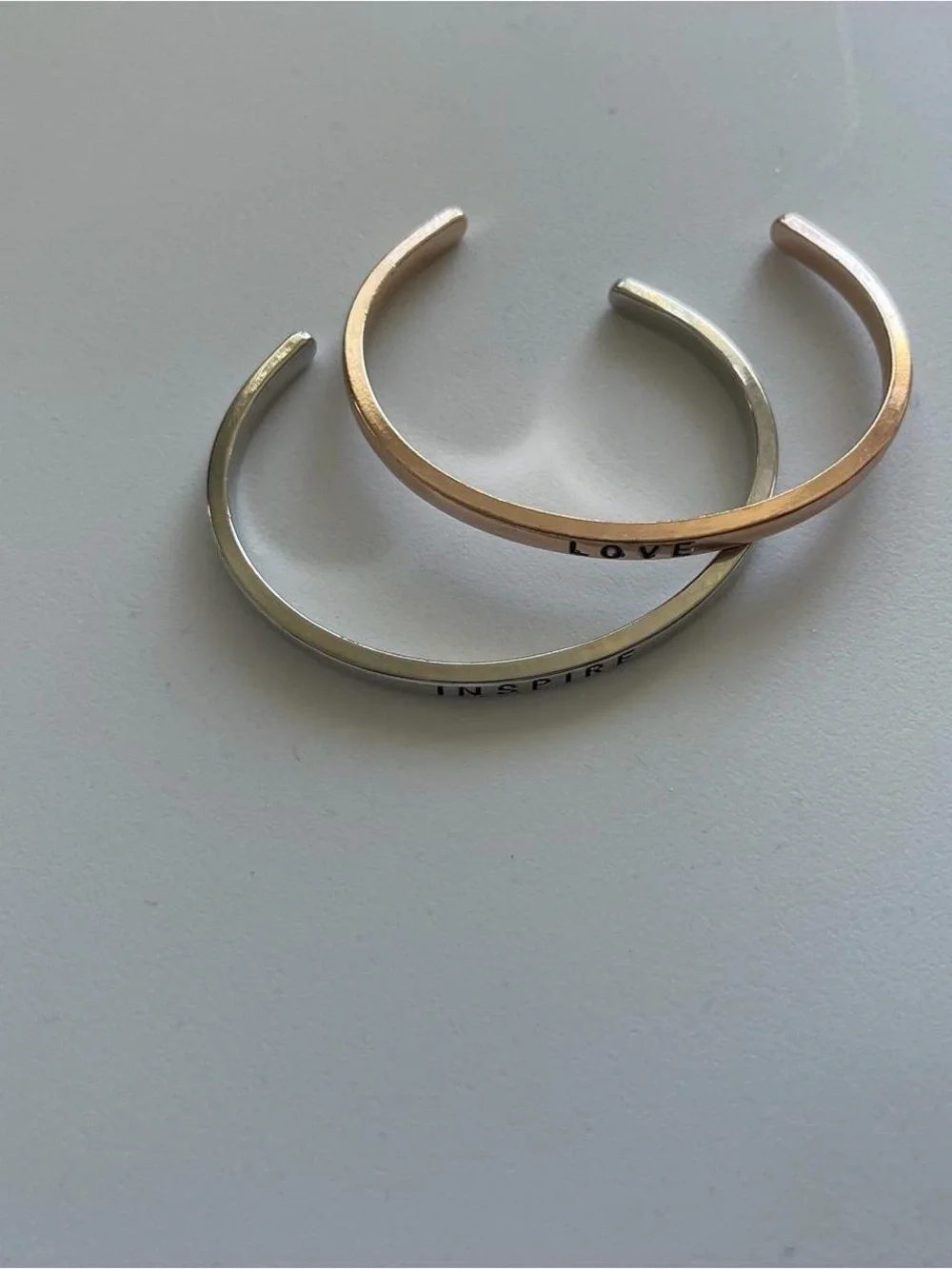Love & Inspire Mixed Metal Cuff Bracelet Set
